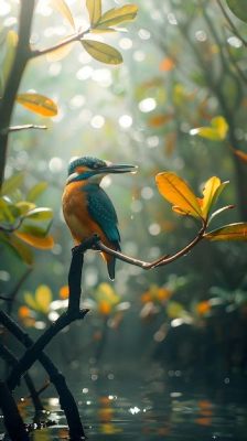  Mangrove Kingfisher: With its Iridescent Plumage and Sharp Diving Skills, This Bird Reigns Supreme Over Coastal Waterways!